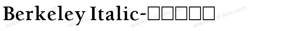 Berkeley Italic字体转换